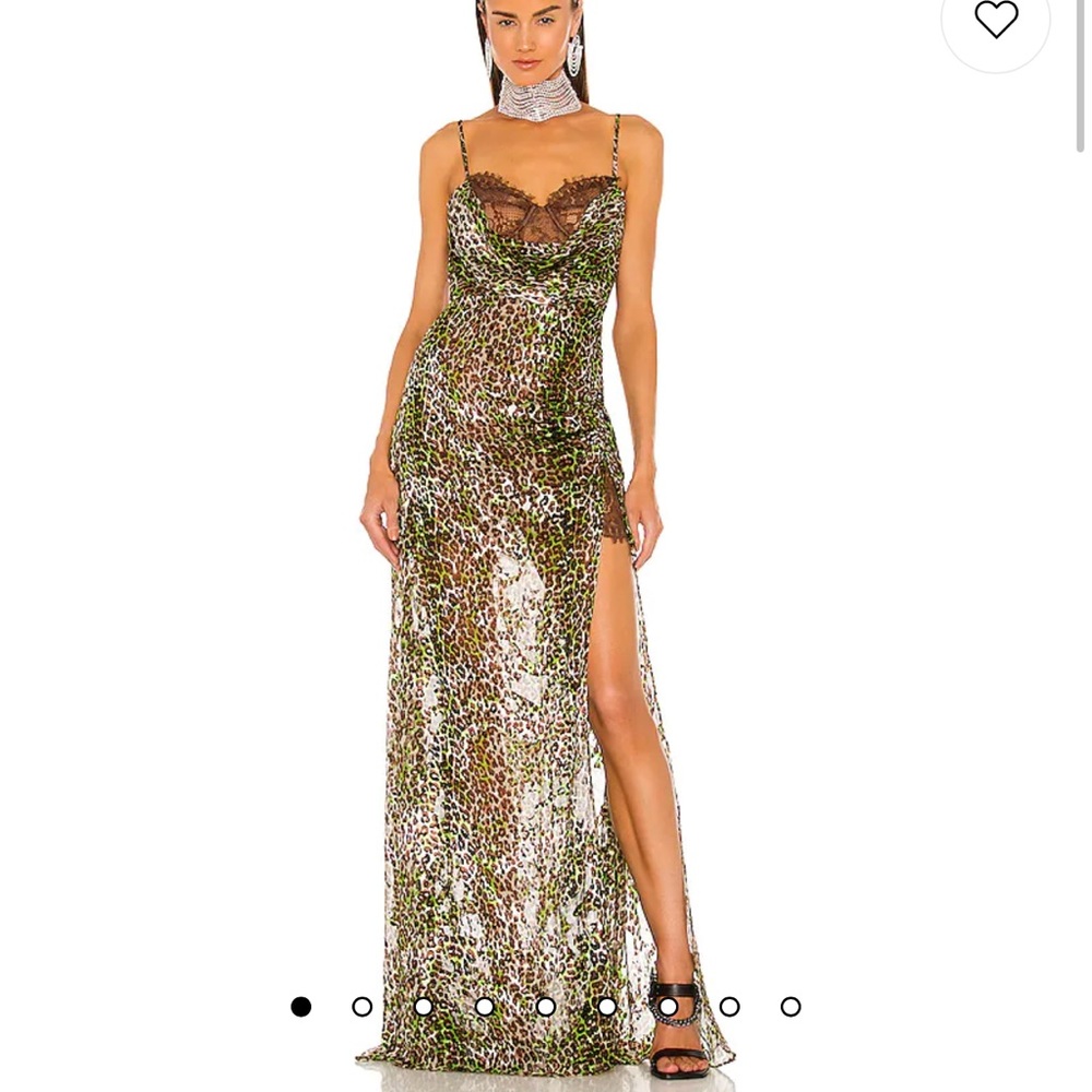 DUNDAS x REVOLVE Williamsburg Maxi Dress in Green Leopard